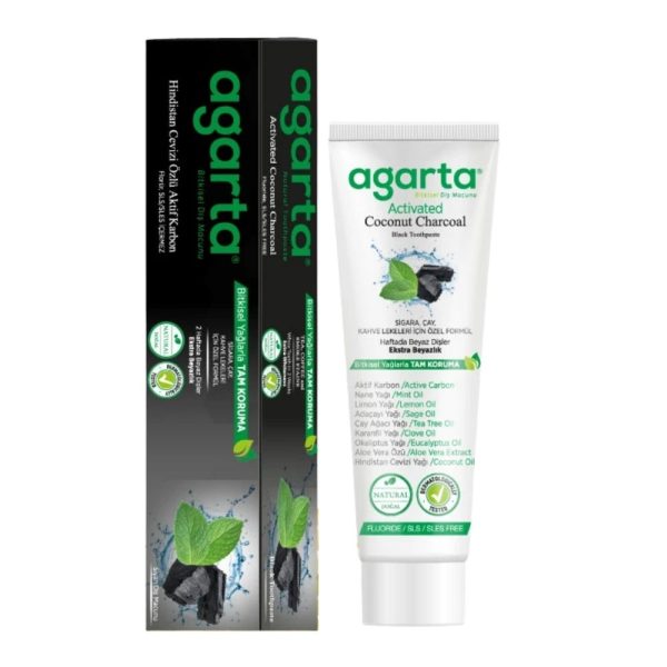 Activated Carbon & Coconut Extract Natural Toothpaste - Agarta 100ml