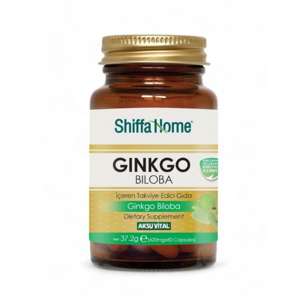 Shiffa Home Ginkgo Biloba Capsules – 60 Plant-Based Capsules for Memory & Focus