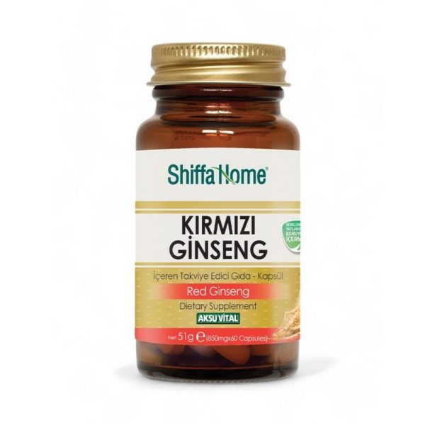 Shiffa Home Korean Red Ginseng Capsules – 60 Plant-Based Capsules for Energy & Vitality