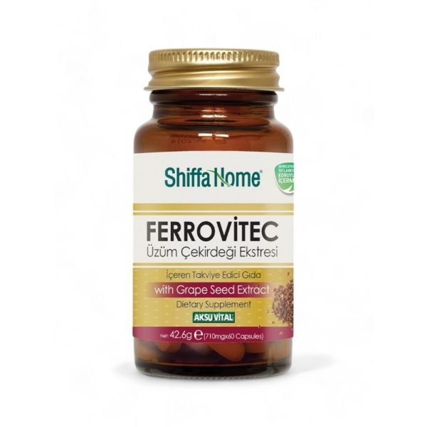 Shiffa Home Ferrovitec Grape Seed Extract Capsules – Boost Iron & Vitality (60 Capsules)