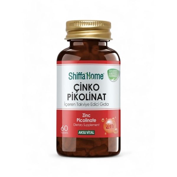 Shiffa Home Zinc Picolinate – 15mg Zinc for Immune Support & Healthy Skin (60 Tablets)