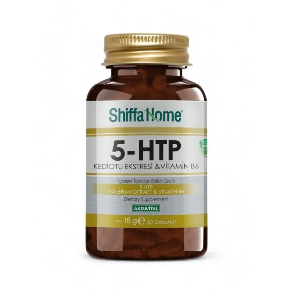 Shiffa Home 5-HTP 300mg – 60 Capsules with Valerian Root & Vitamin B6