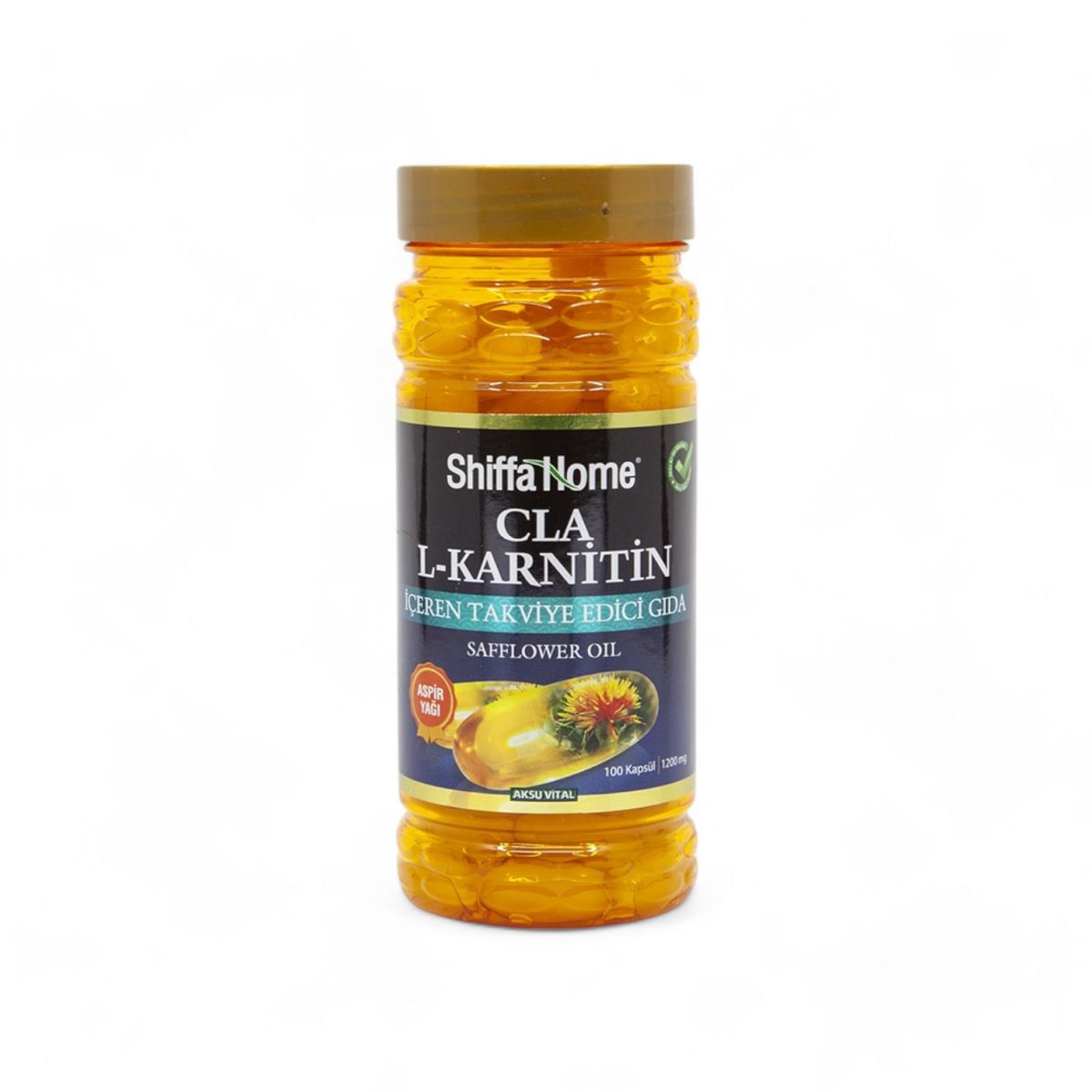 Shiffa Home CLA & L-Carnitine Safflower Oil Softgels – 100 Softgels x 1000mg – Cold-Pressed, Natural Antioxidant, Supports Weight Management - Görsel 1