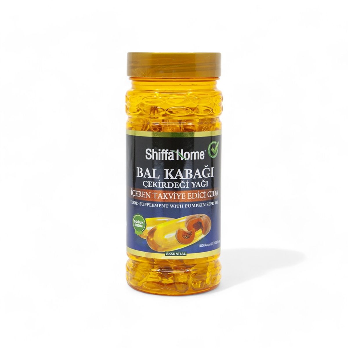 Aksu Vital Pumpkin Seed Oil Softgels – 1000mg – Cold-Pressed, Rich in Omega-6 & Vitamin E - Görsel 1