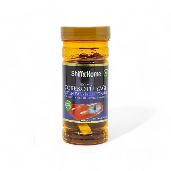 Shiffa Home Black Seed Oil Softgels 500mg x 150 – Cold-Pressed, Antioxidant-Rich, Halal Certified
