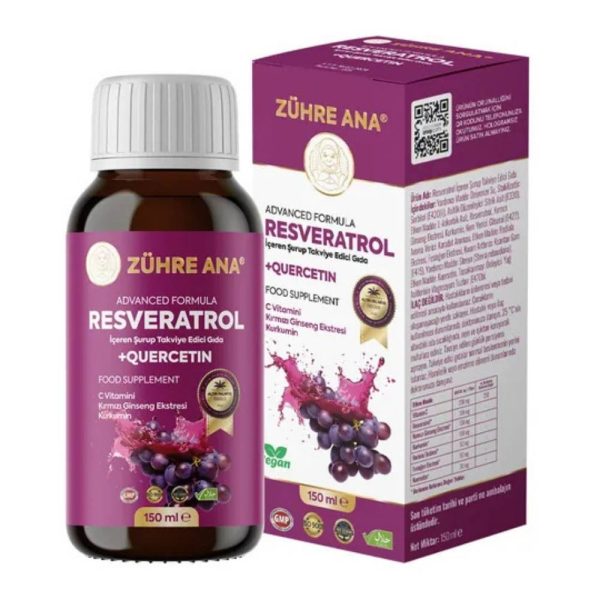 Zühre Ana Resveratrol Syrup – 150ml with Resveratrol, Quercetin
